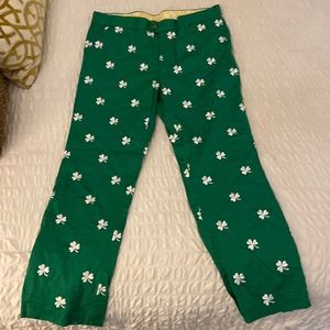 Men’s Loudmouth brand, St. Patrick’s Day shamrock slacks